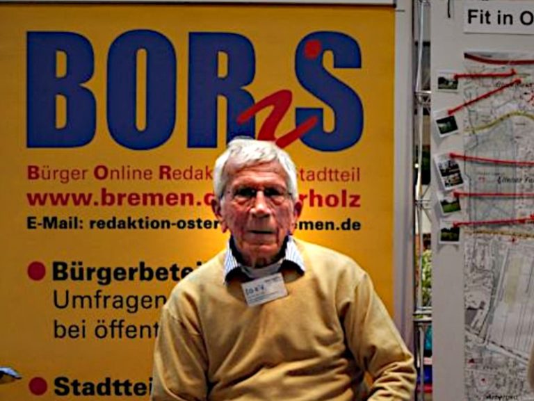 Peter Schröder am BORiS-Stand
